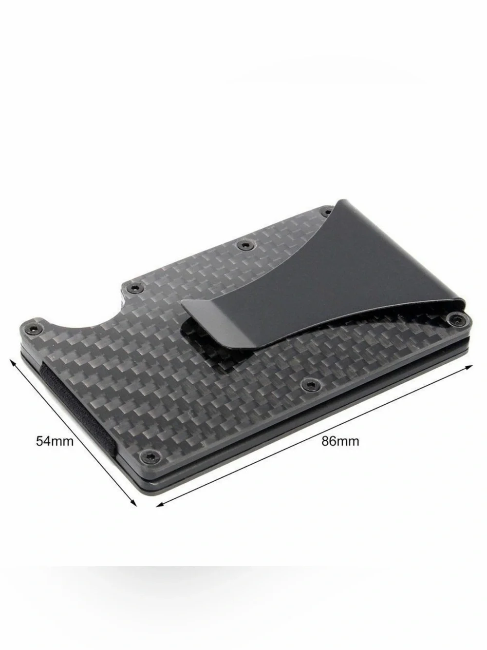 *new* Brookstone Carbon Fiber RFID Wallet with Aluminum Money Clip